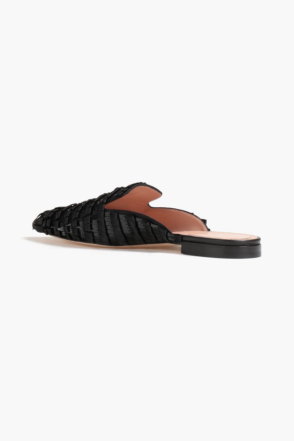 ALBERTA FERRETTI Sequin-embellished satin slippers