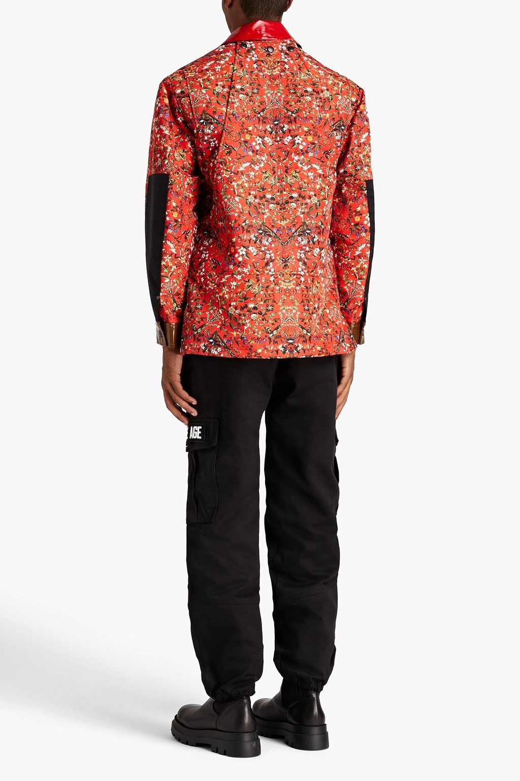 BURBERRY Cordura-paneled floral-print twill jacket