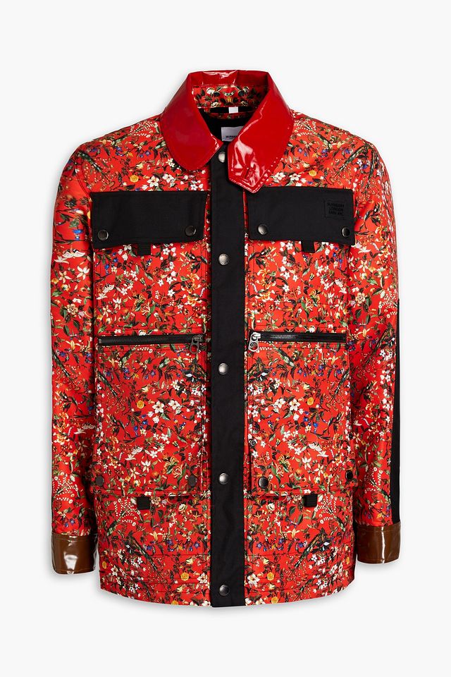 Cordura-paneled floral-print twill jacket