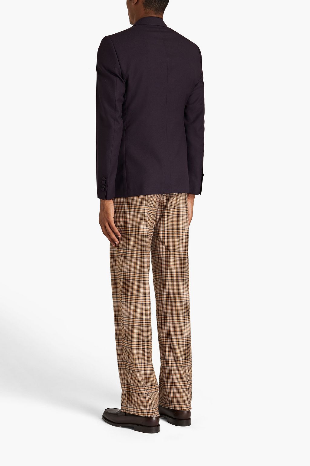 DOLCE & GABBANA Double-breasted grain de poudre wool and silk-blend blazer