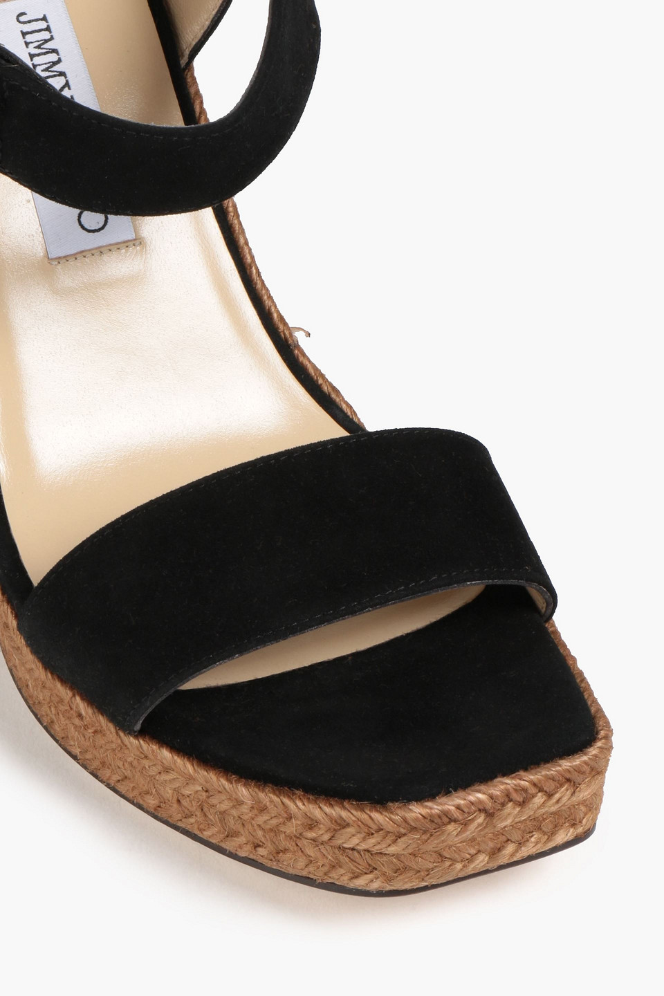 Jimmy Choo Sandals Mirabelle Suede Blue Blue Navy In Black