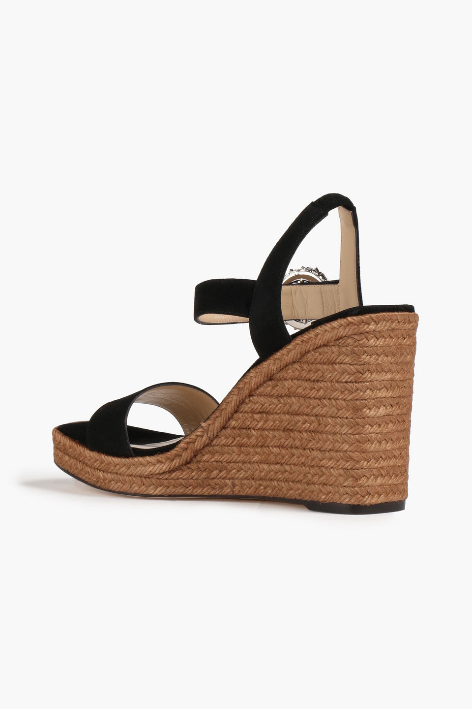 Jimmy Choo Sandals Mirabelle Suede Blue Blue Navy In Black