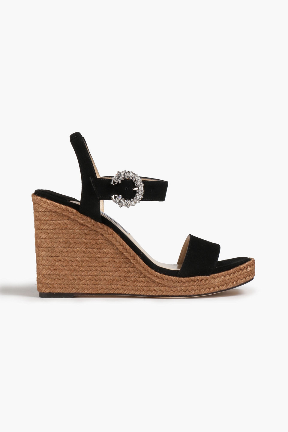 Jimmy Choo Sandals Mirabelle Suede Blue Blue Navy In Black