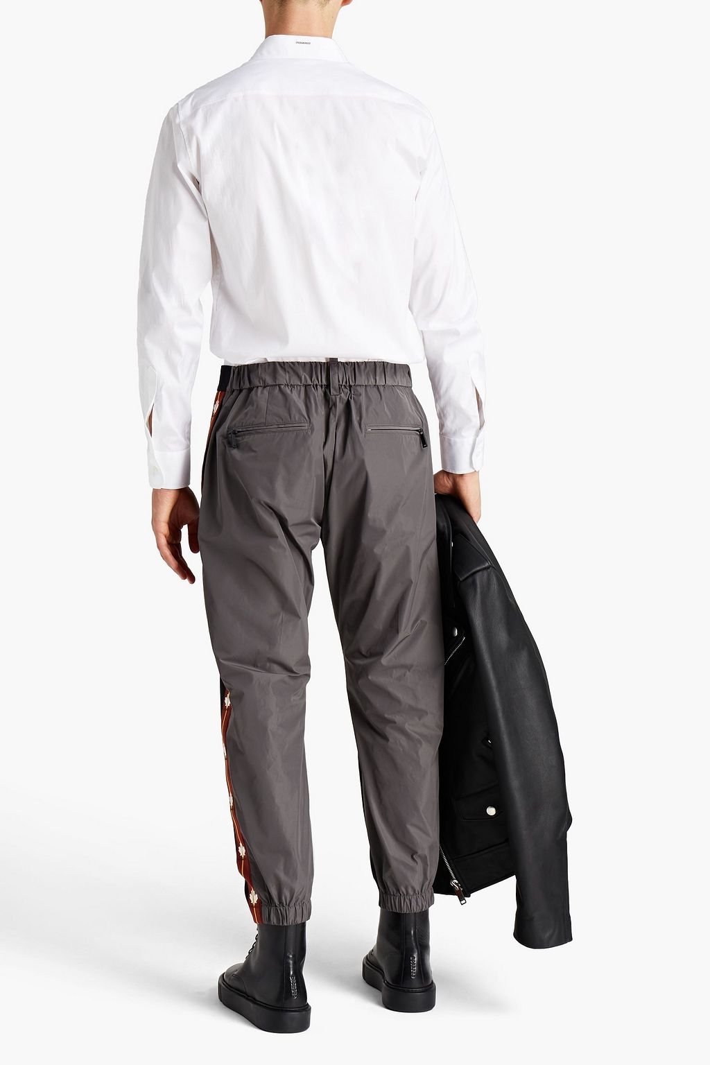 DSQUARED2 Logo-print stretch-cotton poplin shirt