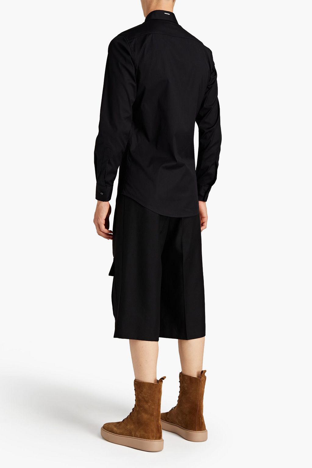 DSQUARED2 Logo-print stretch-cotton poplin shirt
