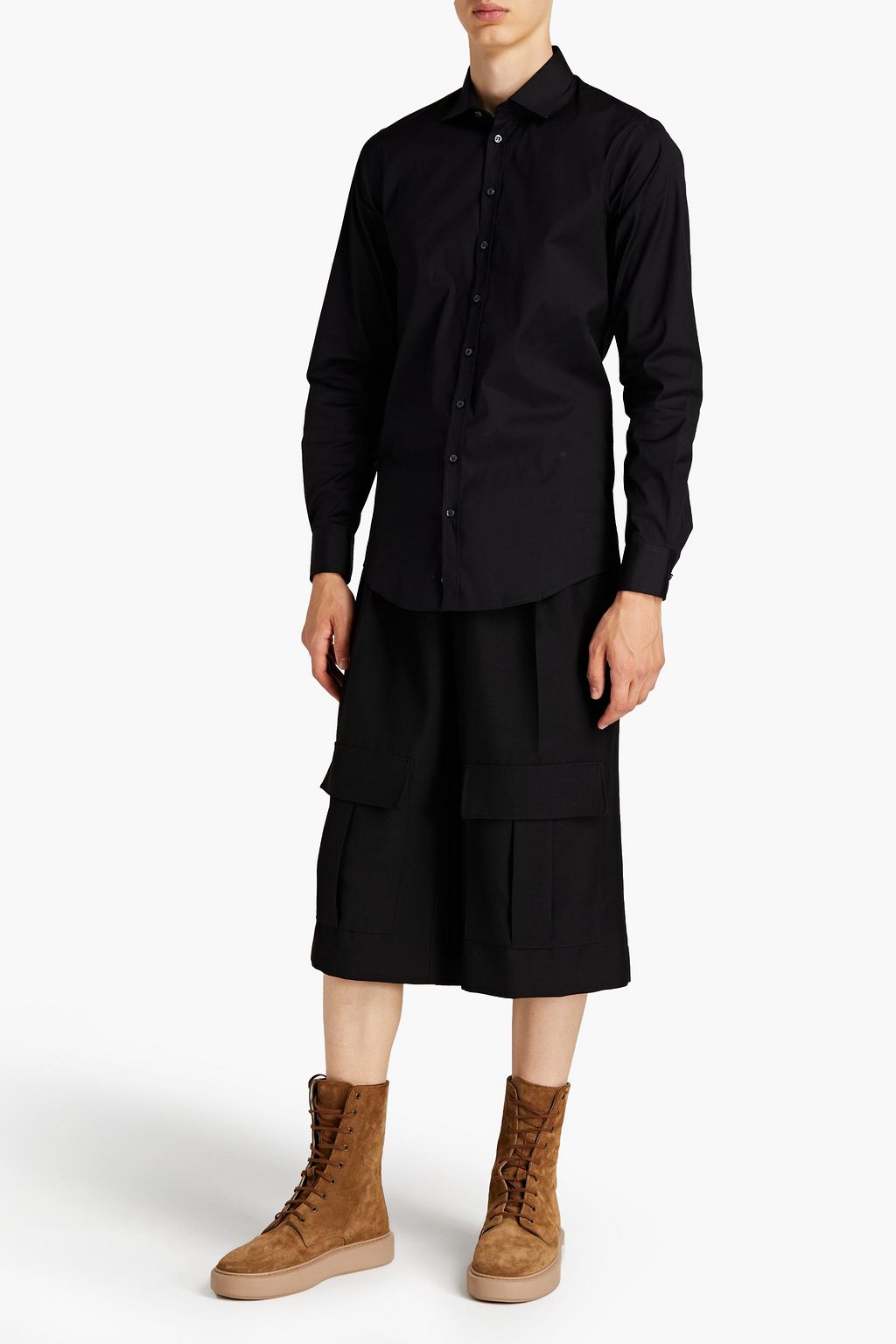 DSQUARED2 Logo-print stretch-cotton poplin shirt
