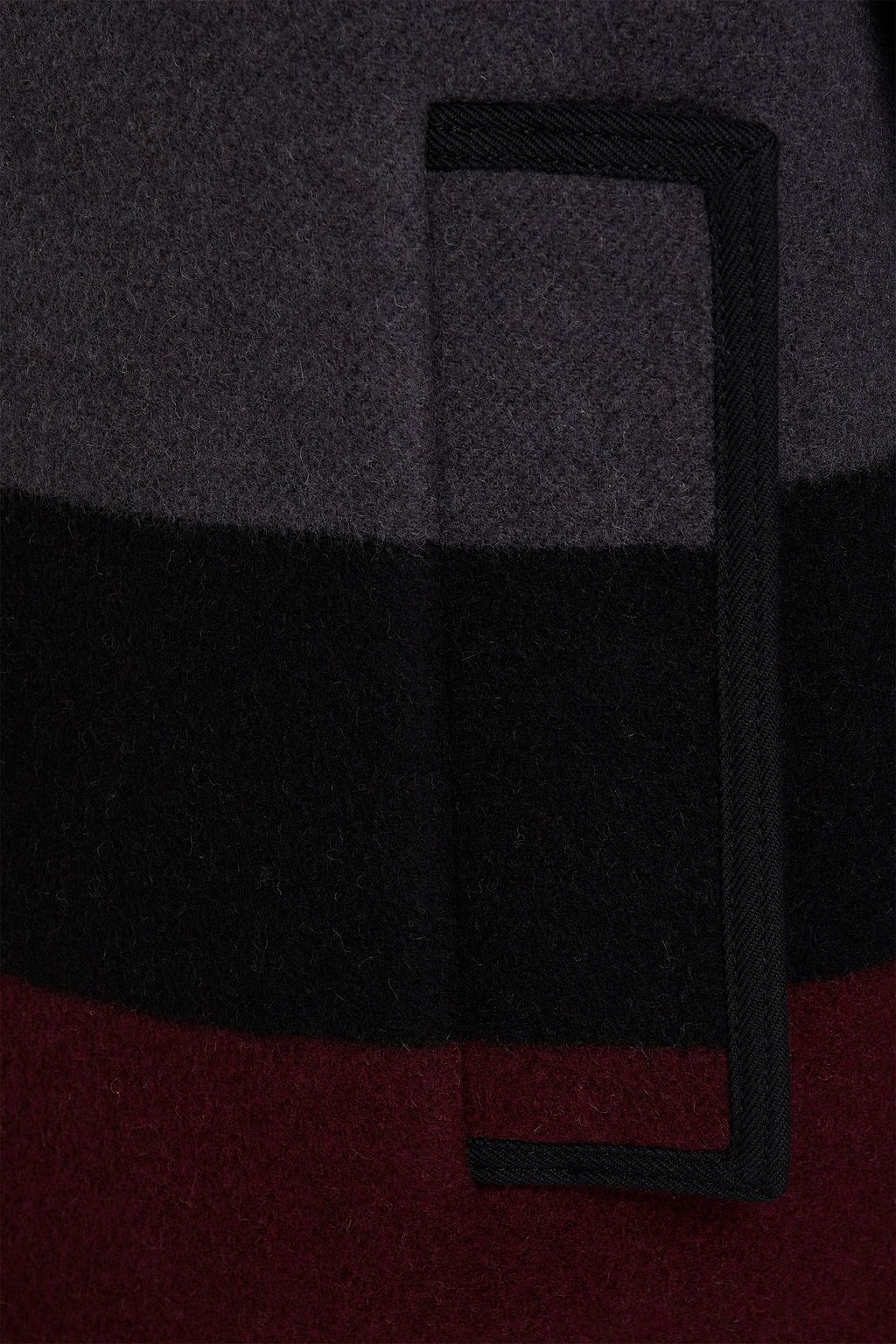 BURBERRY Striped wool-felt coat