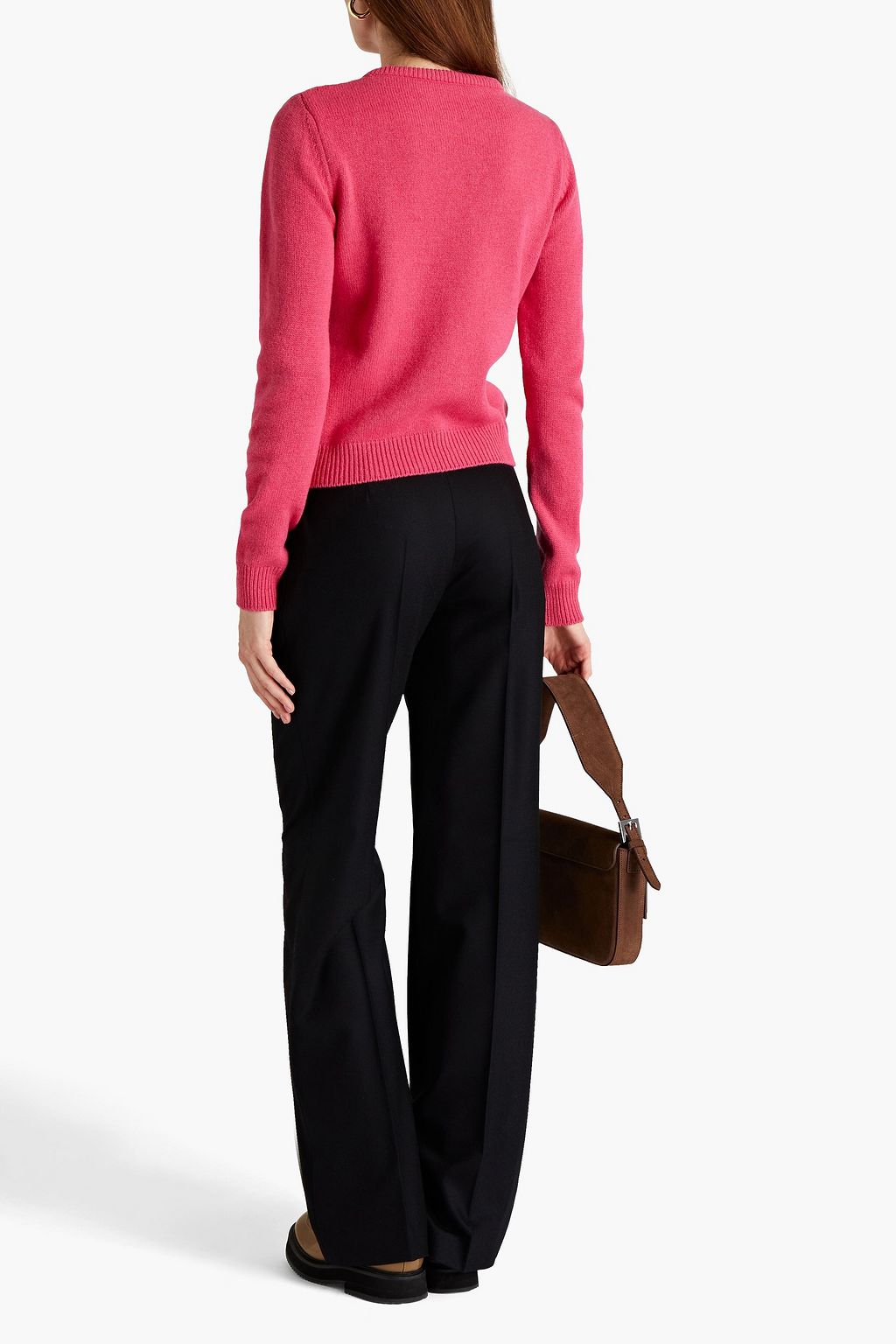 ALBERTA FERRETTI Wool-blend twill straight-leg pants