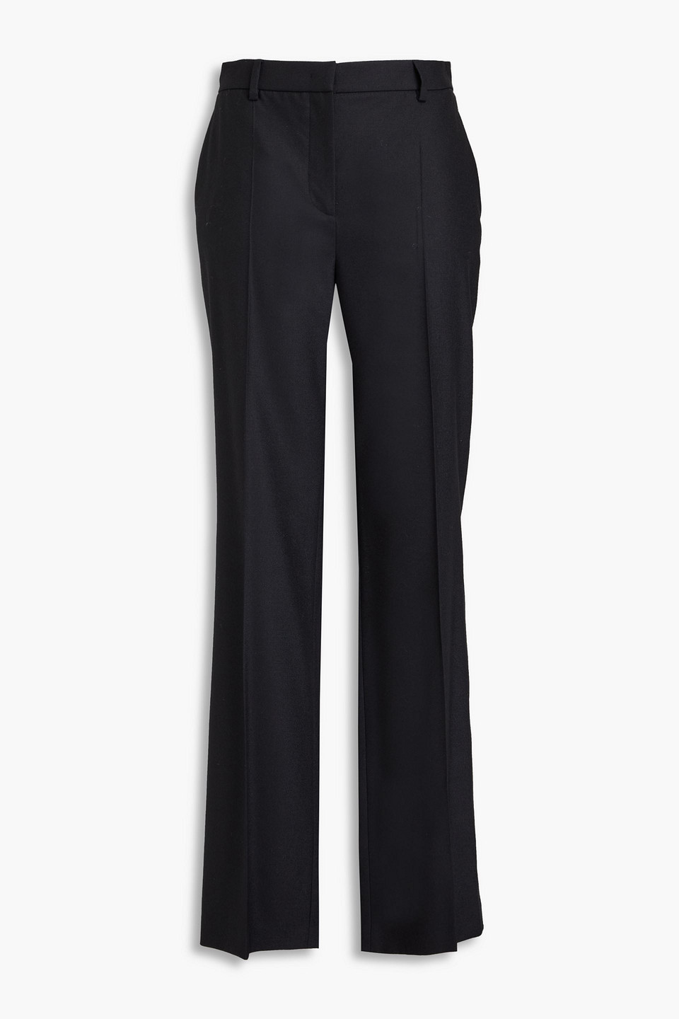 Alberta Ferretti Wool-blend Twill Straight-leg Pants In Black