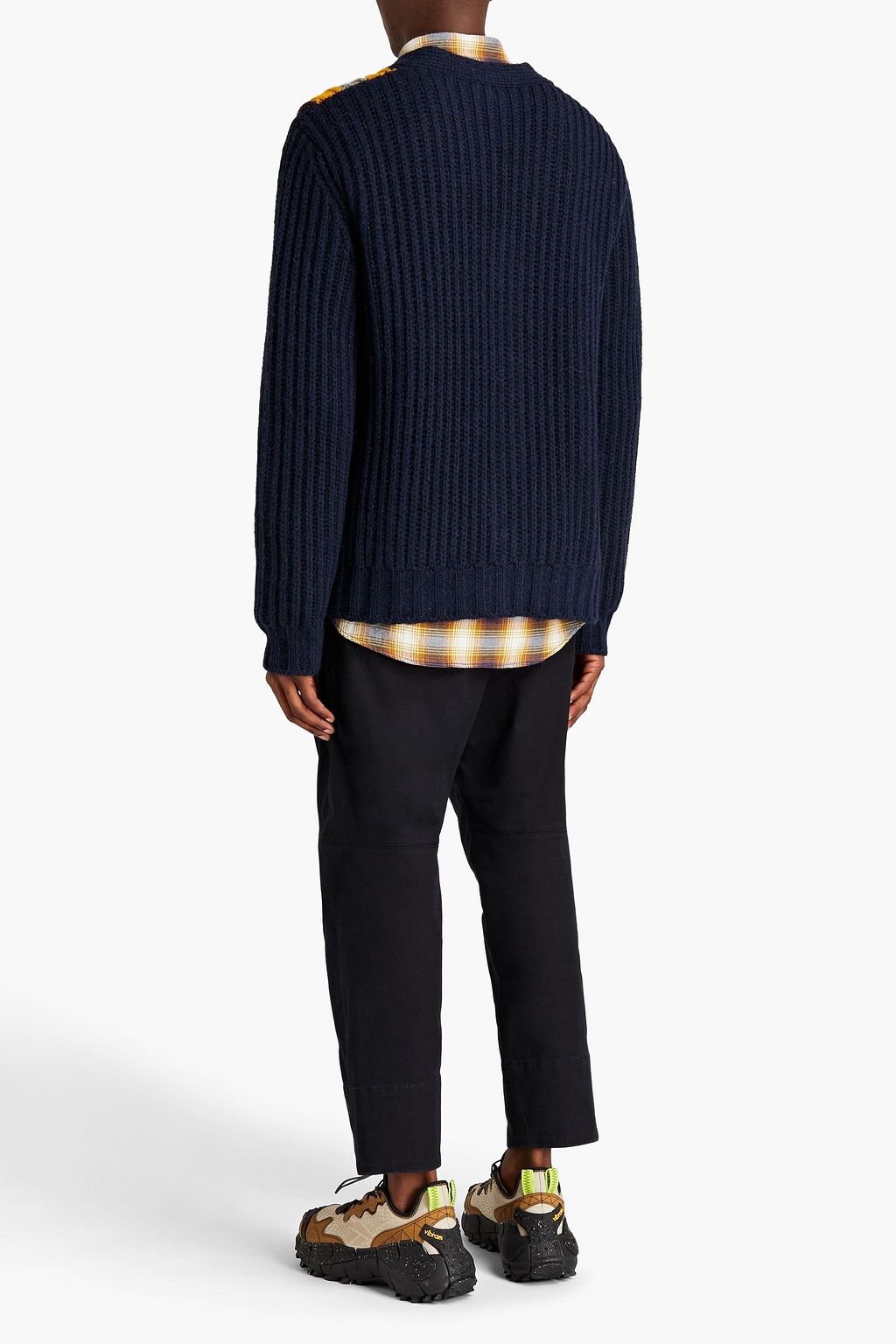 DSQUARED2 Striped ribbed-knit cardigan