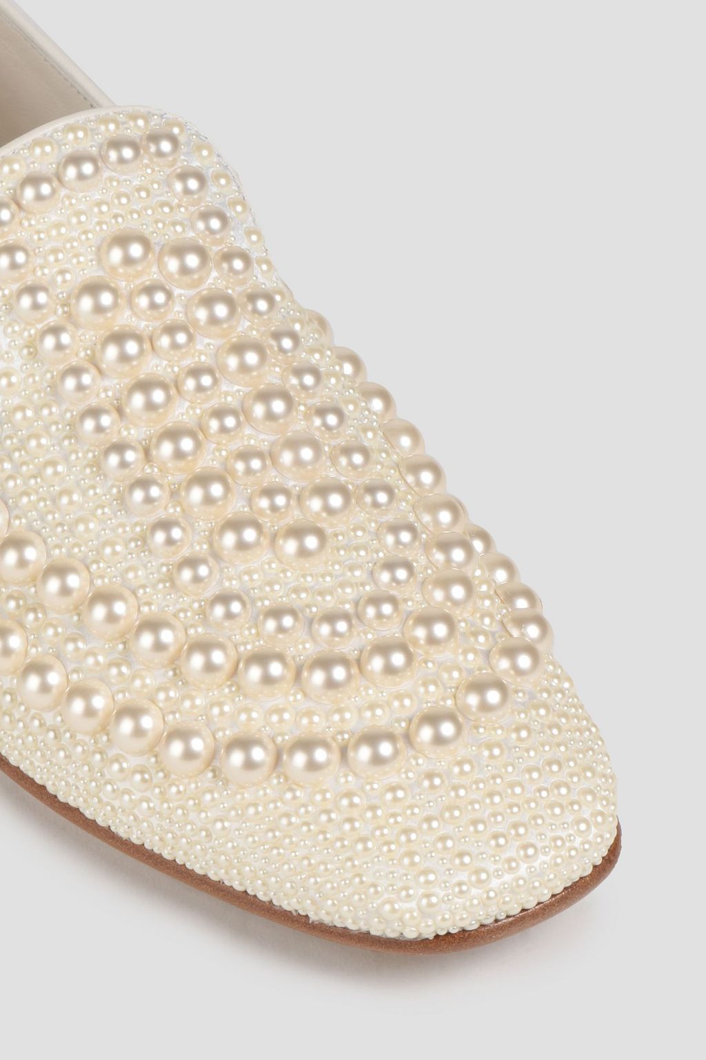 JIMMY CHOO Varsha embellished satin loafers