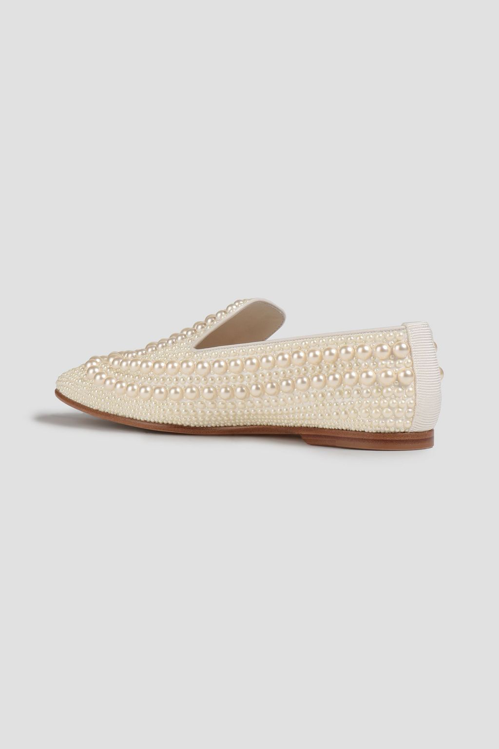 JIMMY CHOO Varsha embellished satin loafers