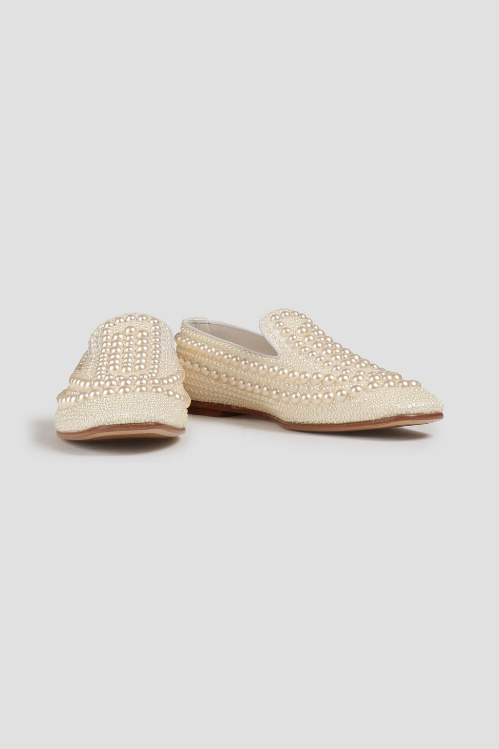JIMMY CHOO Varsha embellished satin loafers