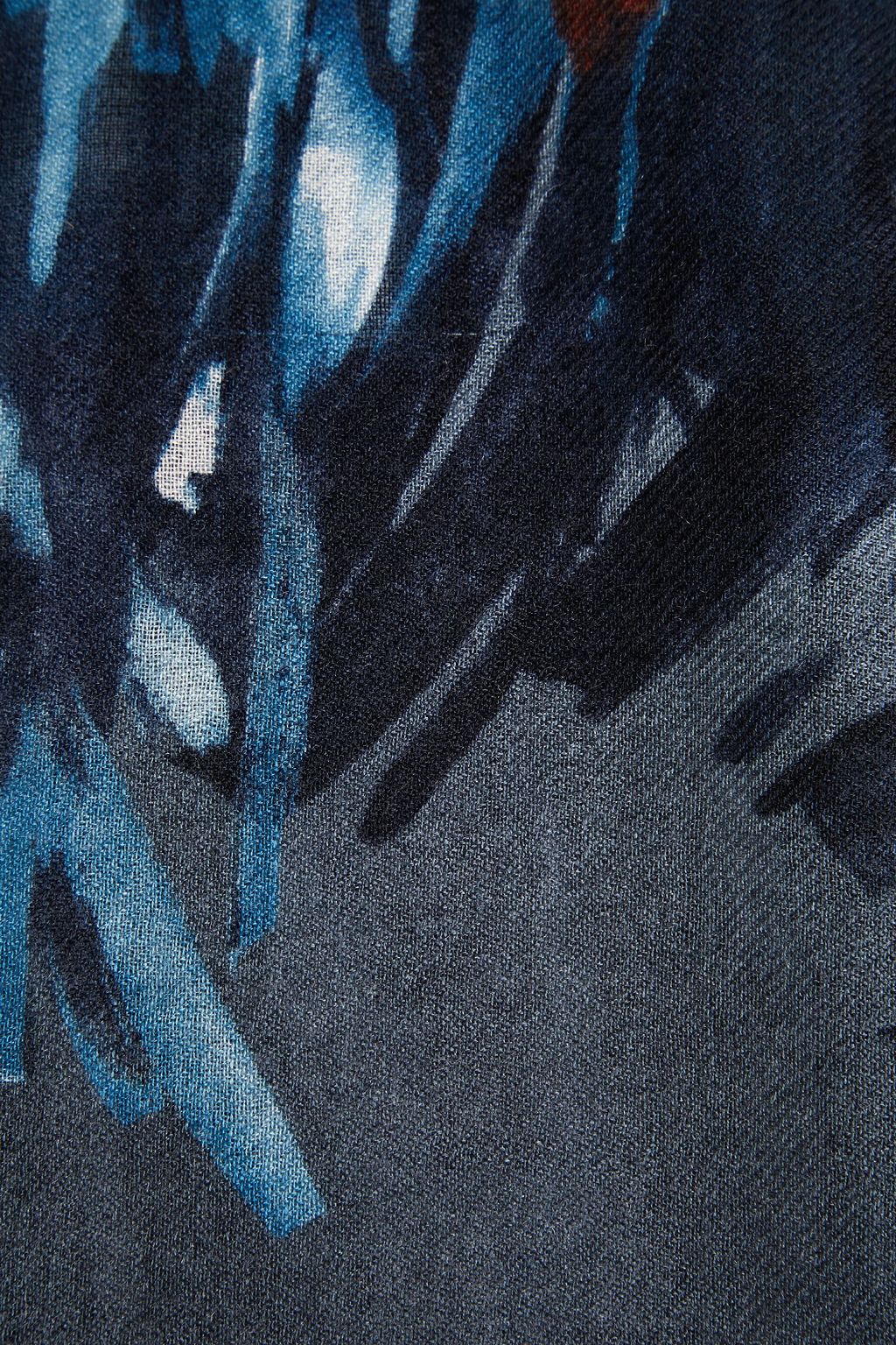LORO PIANA Printed cashmere and silk-blend scarf