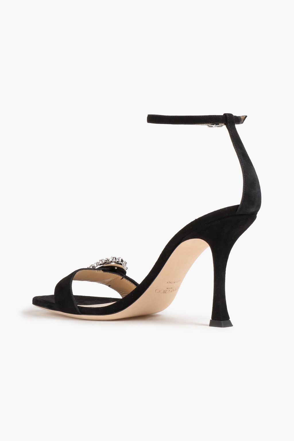 JIMMY CHOO Marsai 90 crystal-embellished suede sandals