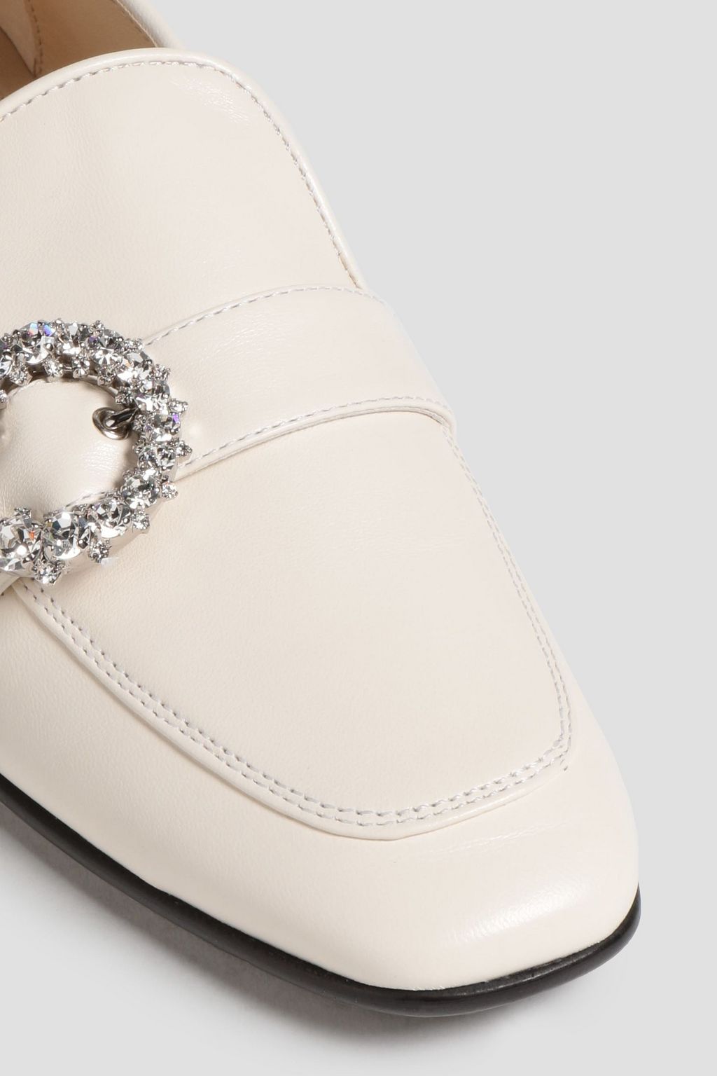 JIMMY CHOO Mani embellished leather loafers