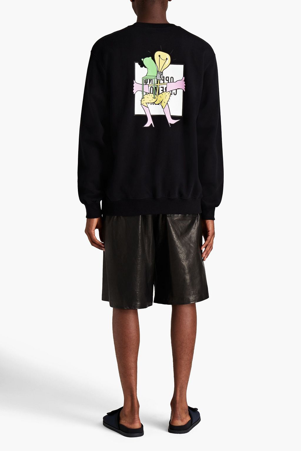OPENING CEREMONY Printed cotton-fleece sweatshirt
