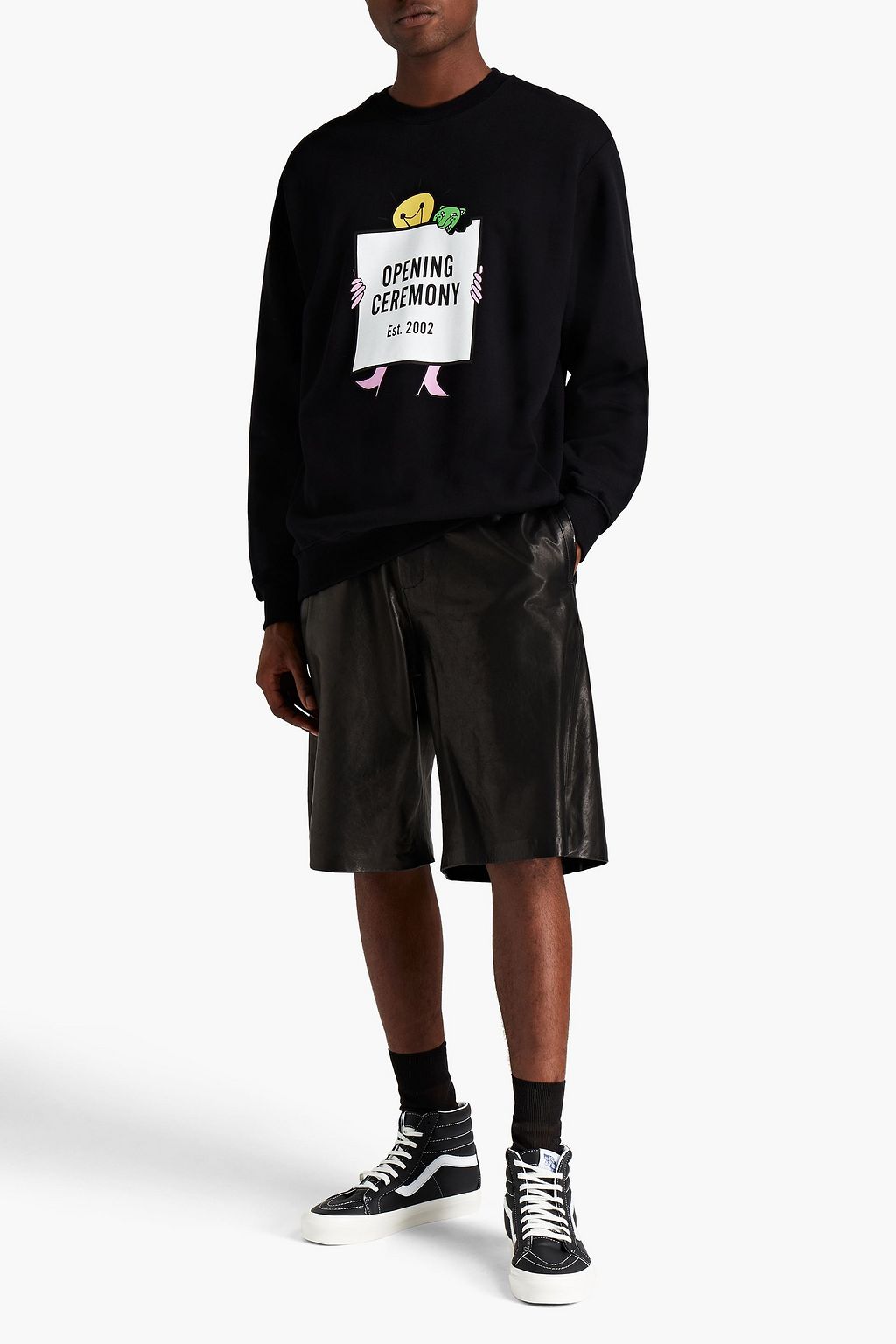 OPENING CEREMONY Printed cotton-fleece sweatshirt