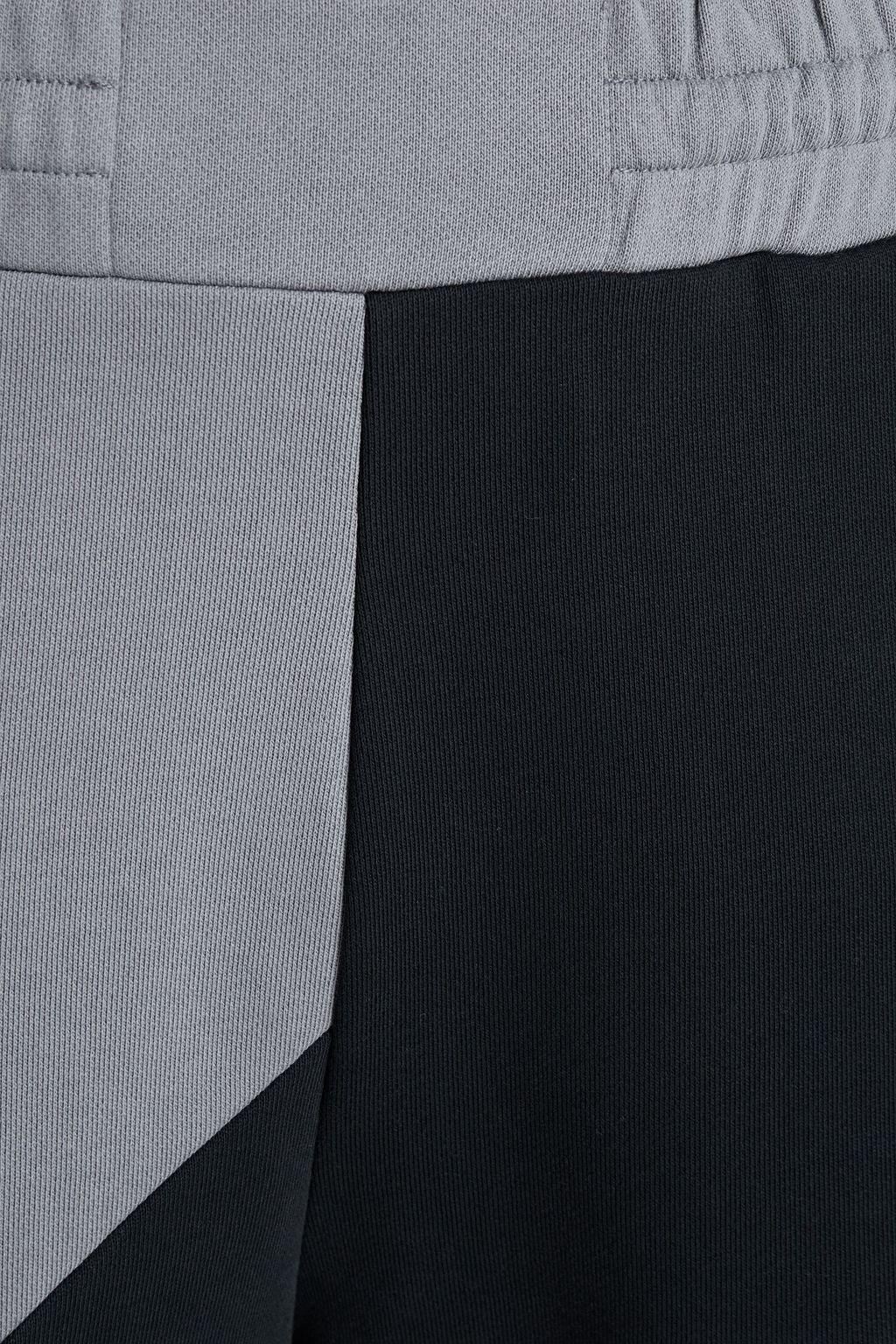 MCQ ALEXANDER MCQUEEN Two-tone French cotton-terry sweatpants
