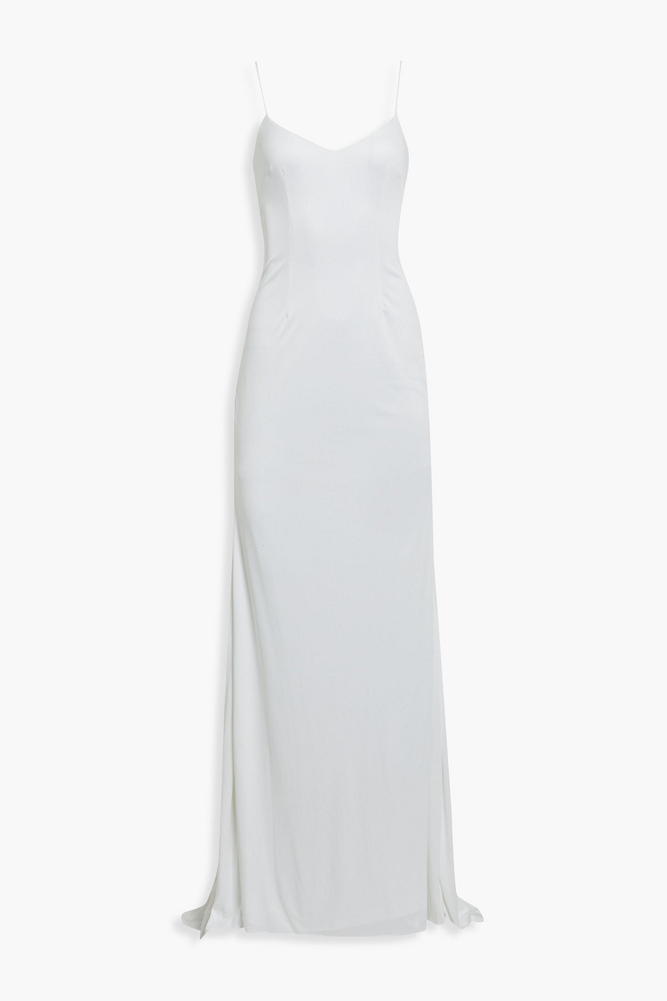 Open-back stretch-jersey gown