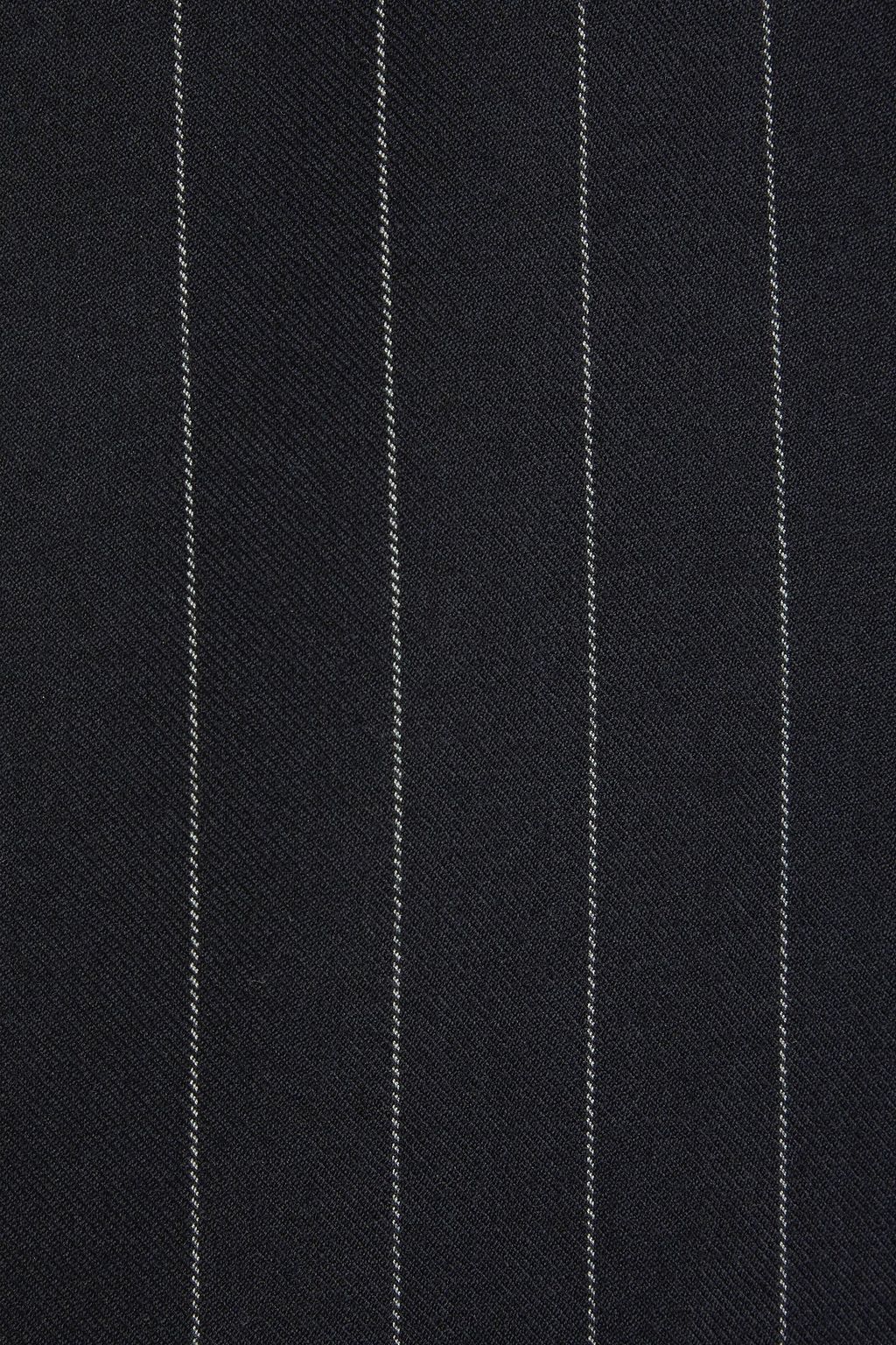 SANDRO Slim-fit pinstriped wool-twill pants