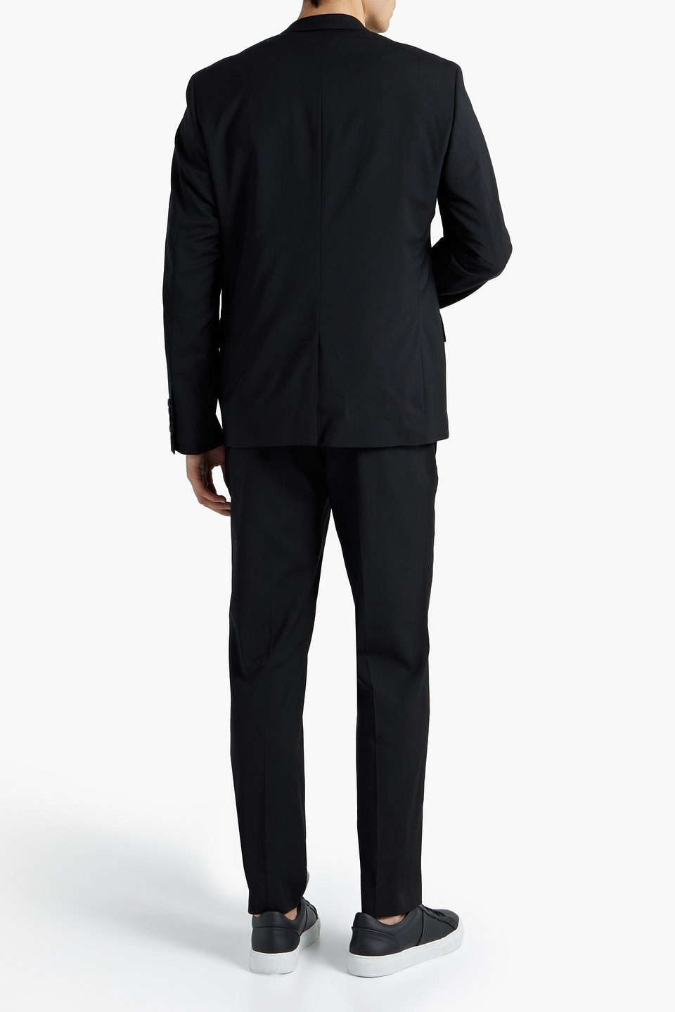 Sandro Flecked Single-breasted Buttoned Blazer In Black