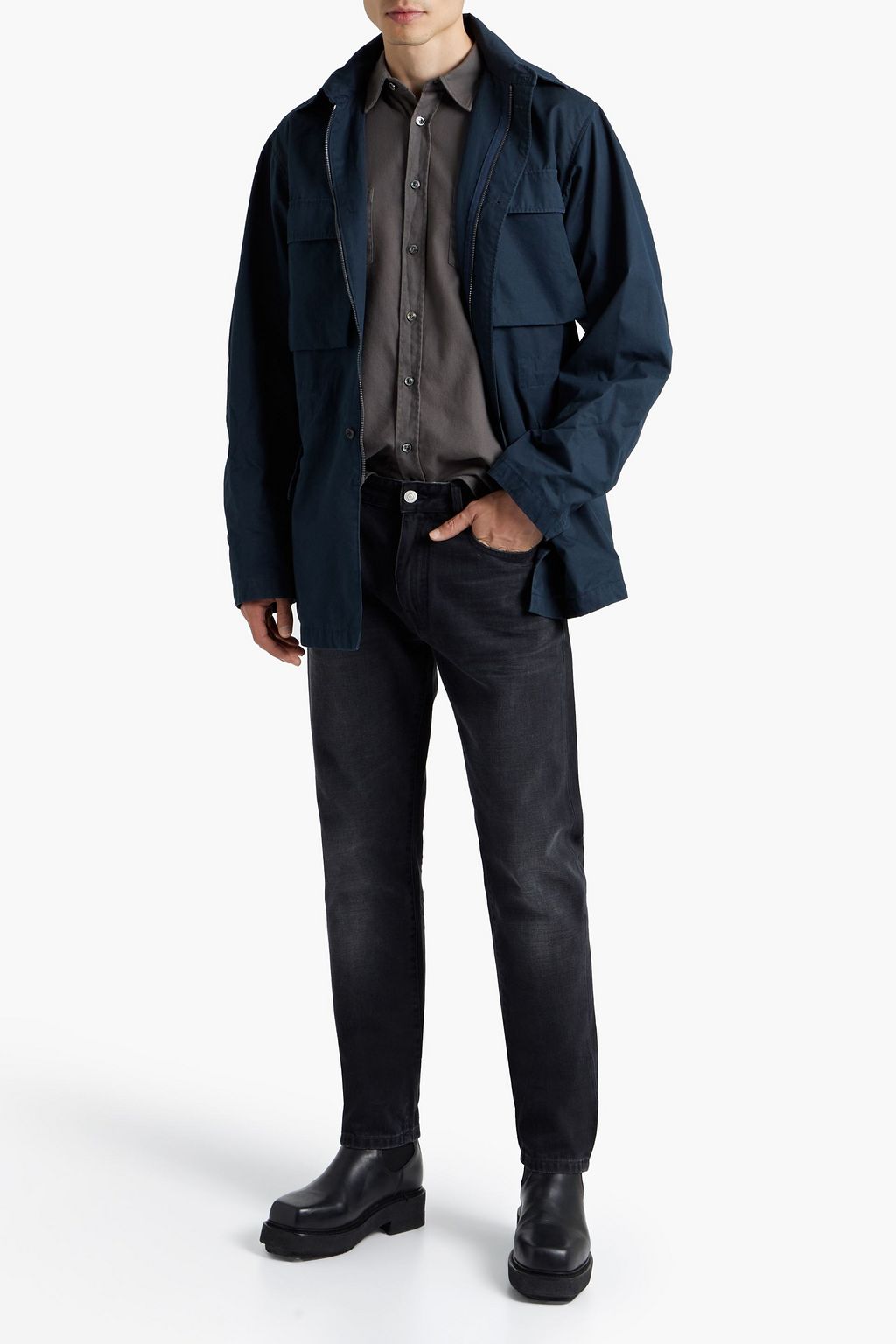 SANDRO Cotton hooded jacket