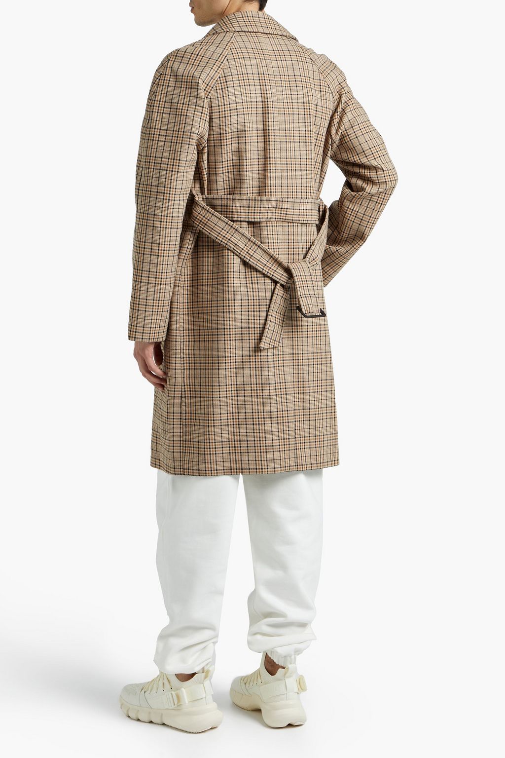 SANDRO Checked woven trench coat