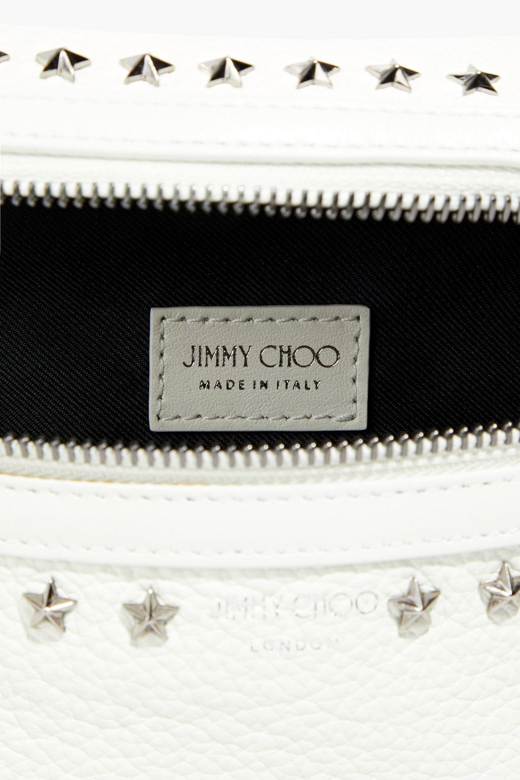 JIMMY CHOO York studded pebbled-leather belt bag