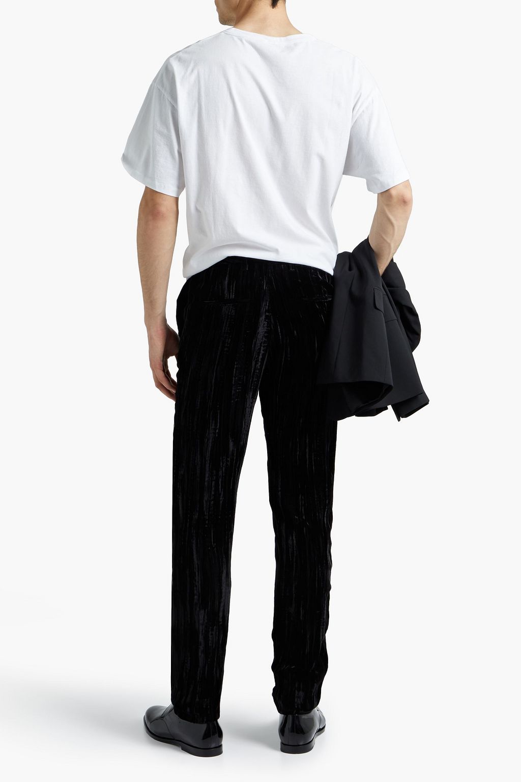 SAINT LAURENT Hose mit schmalem Bein aus Velours