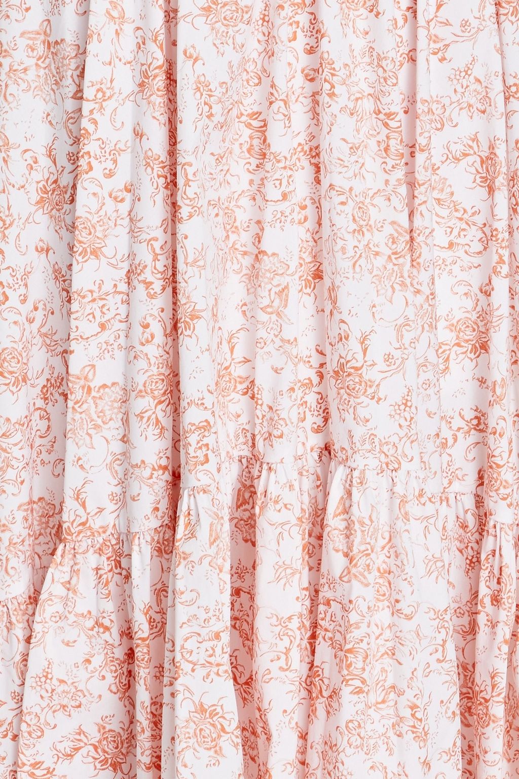 CAROLINE CONSTAS Millie gathered floral-print jersey midi dress