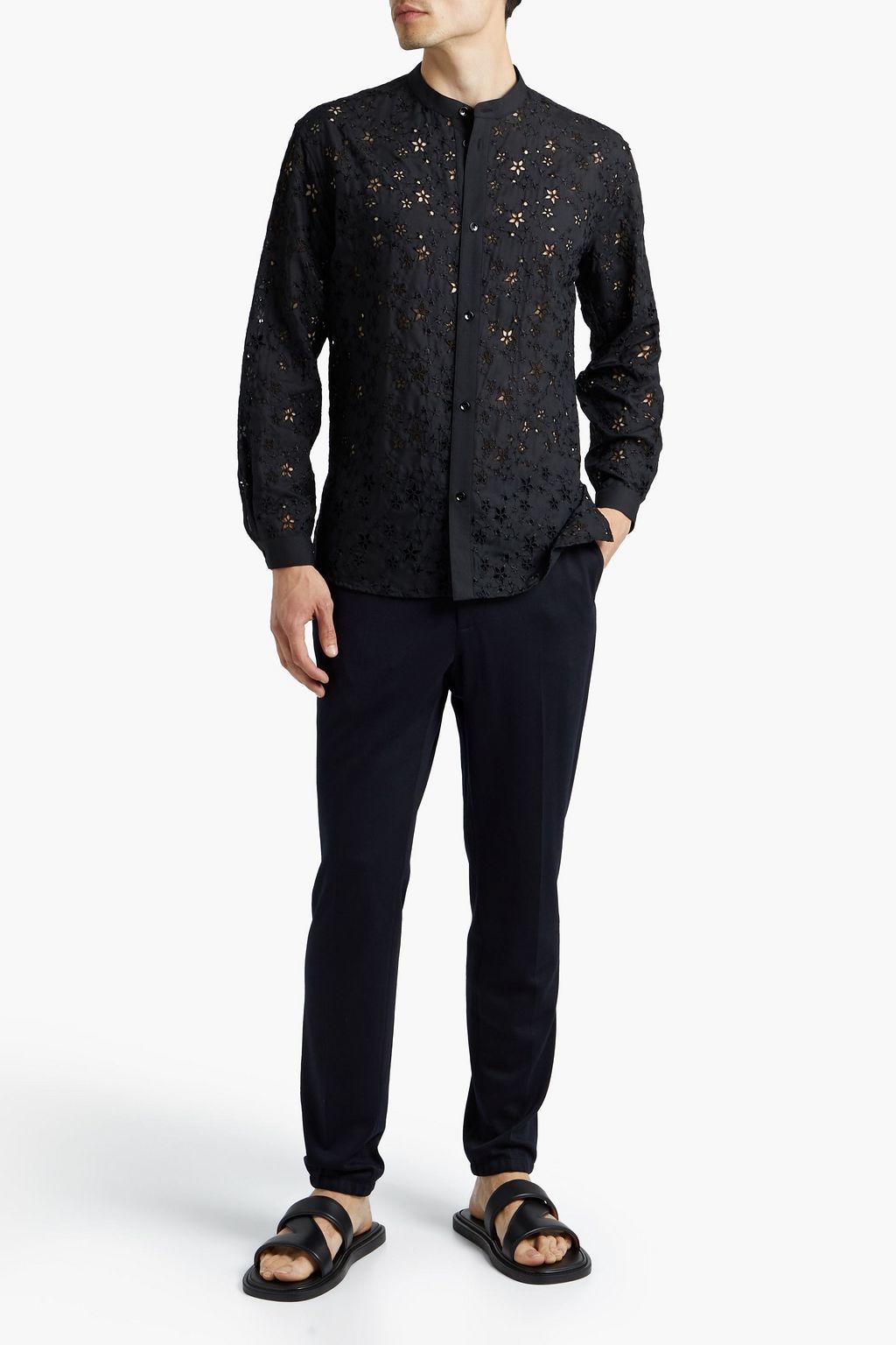 SAINT LAURENT Broderie anglaise shirt