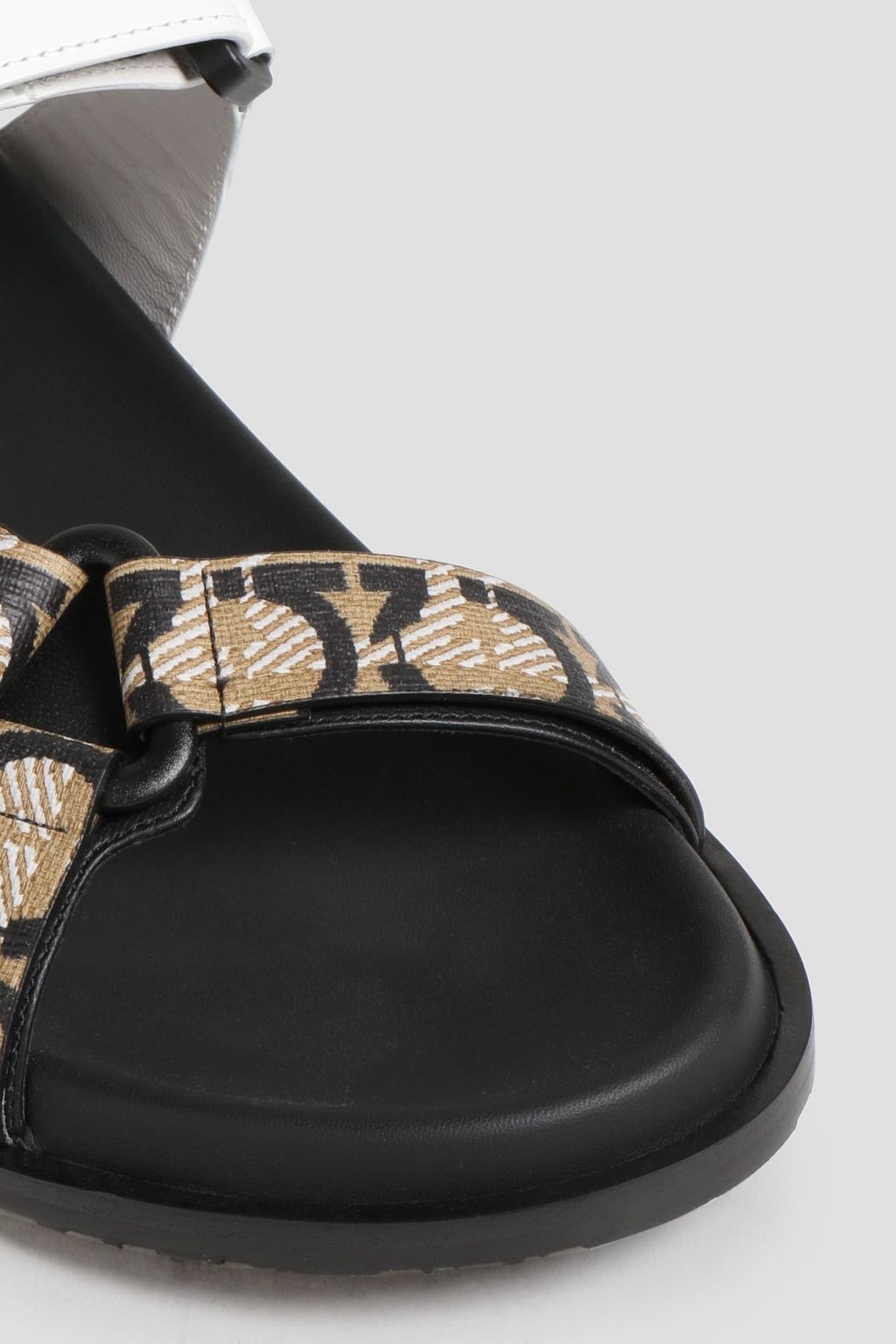 FERRAGAMO フェイクレザー サンダル ロゴプリント