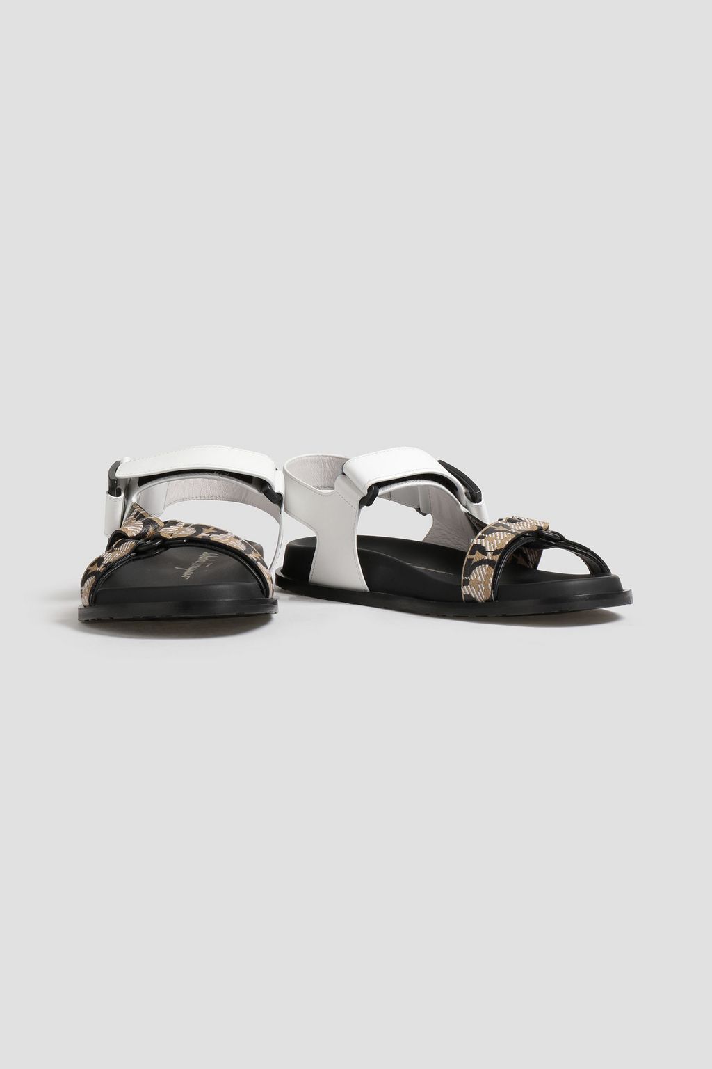 FERRAGAMO フェイクレザー サンダル ロゴプリント