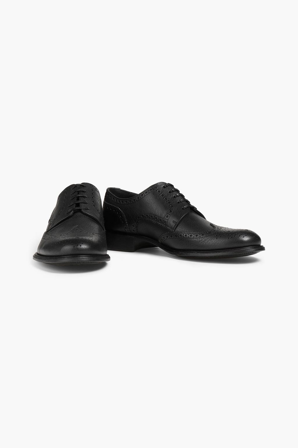 DOLCE & GABBANA Textured-leather brogues