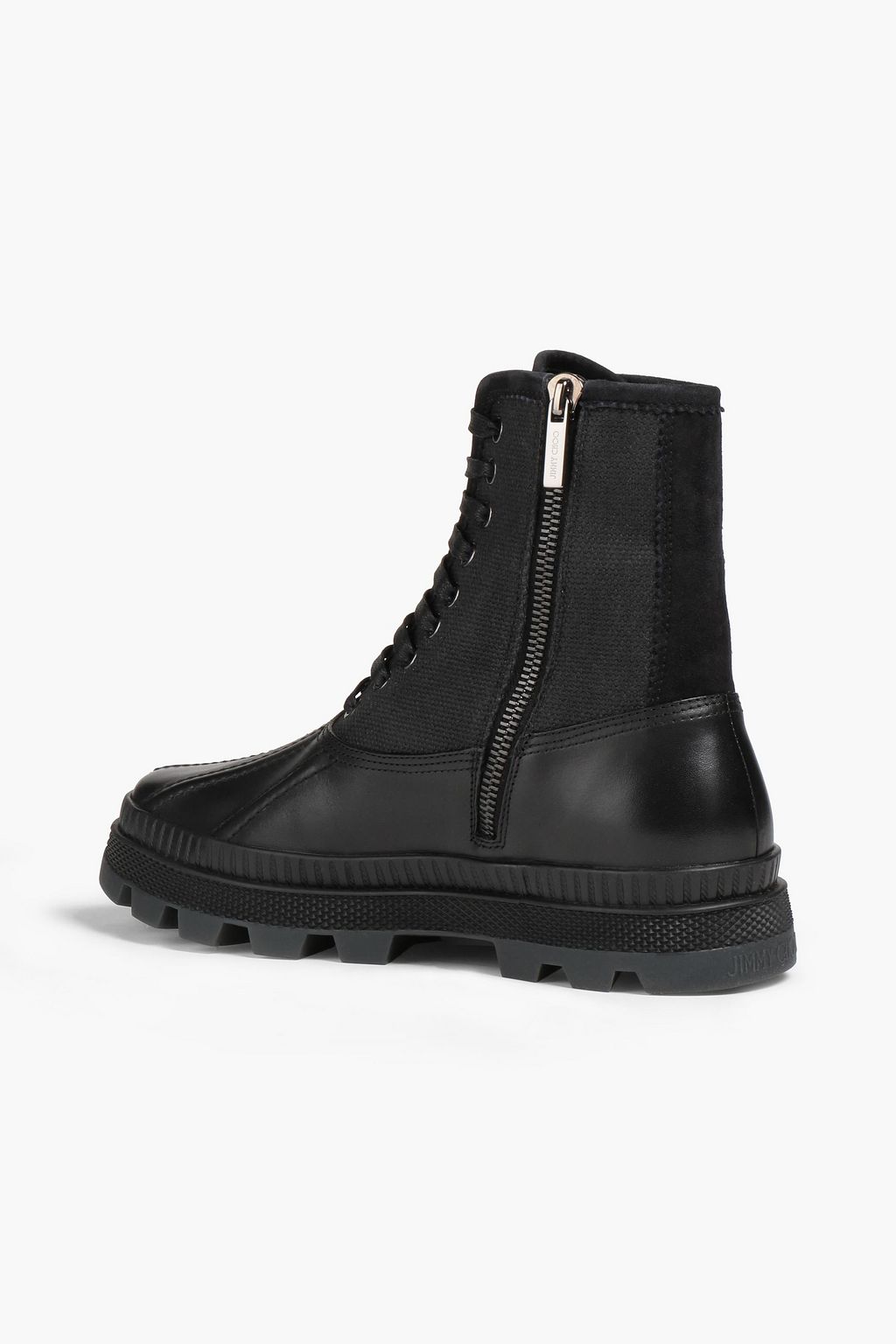 JIMMY CHOO Canvas and leather hiking boots