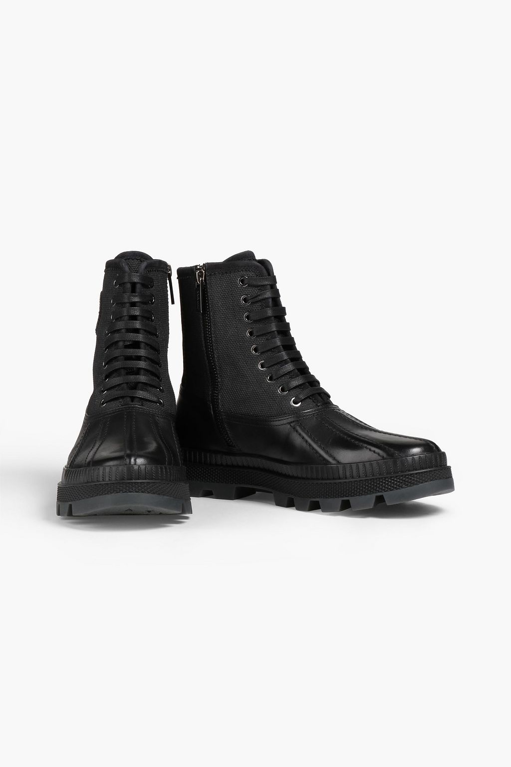 JIMMY CHOO Canvas and leather hiking boots