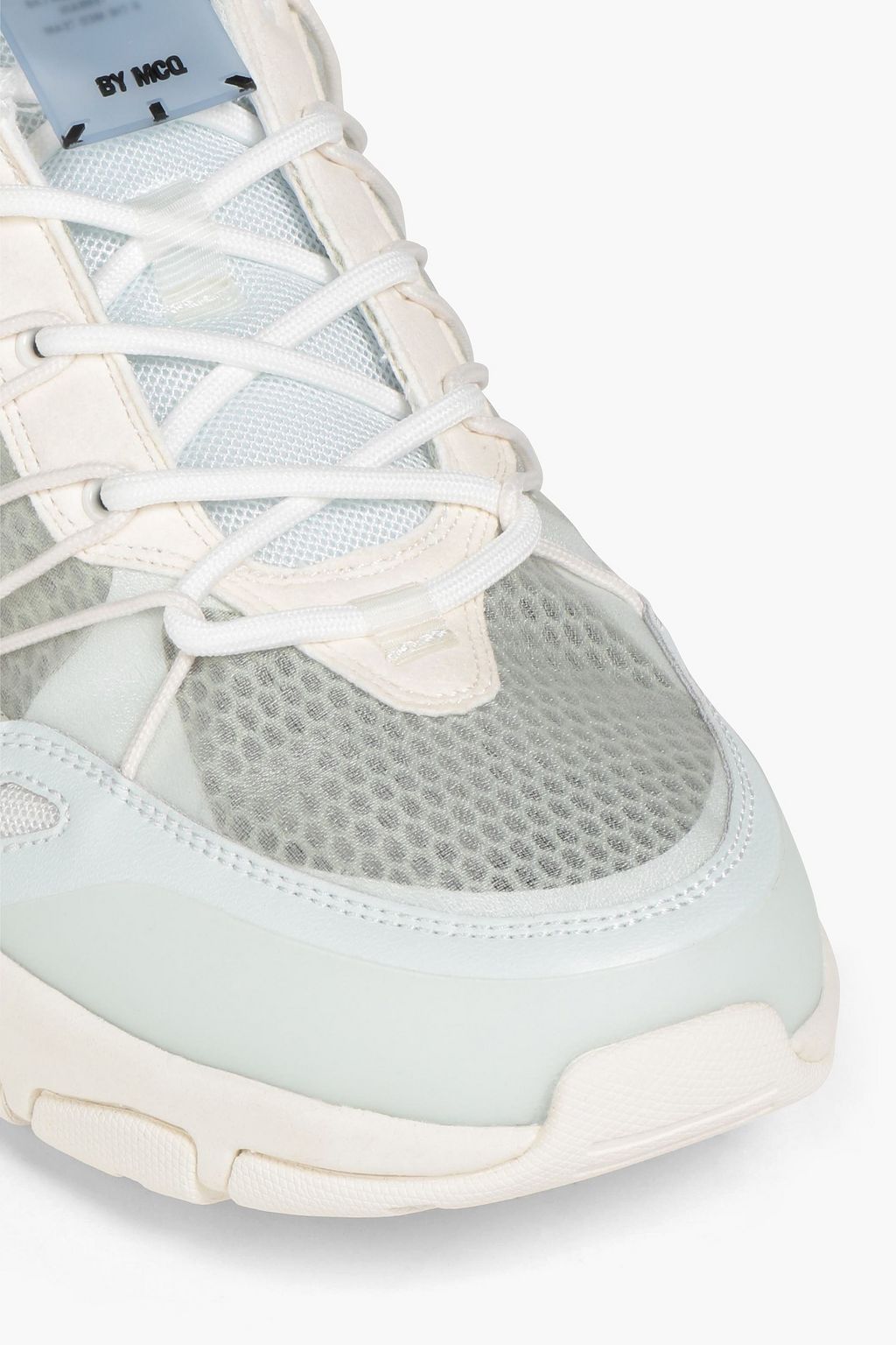 MCQ ALEXANDER MCQUEEN Aratana suede-trimmed leather and mesh sneakers