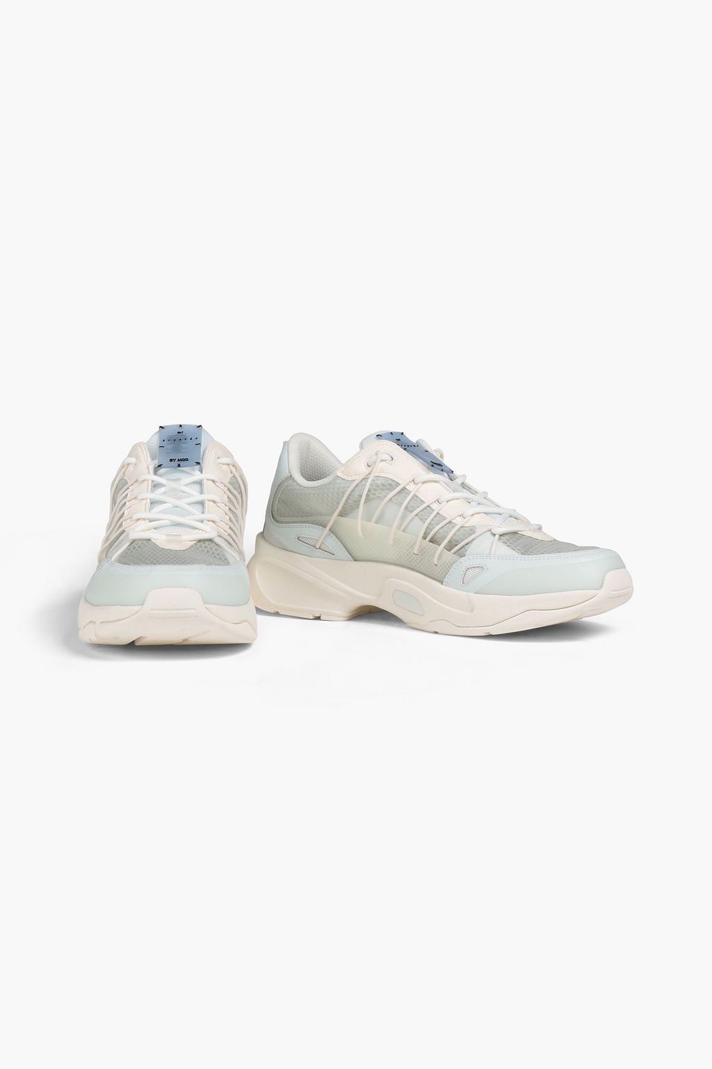 MCQ ALEXANDER MCQUEEN Aratana suede-trimmed leather and mesh sneakers