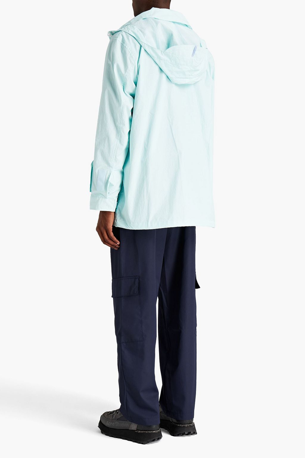 MCQ ALEXANDER MCQUEEN Oversized-Mantel aus Shell mit Kapuze und Verzierung