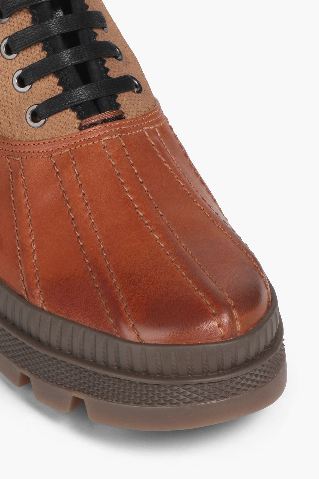 JIMMY CHOO Canvas and leather hiking boots