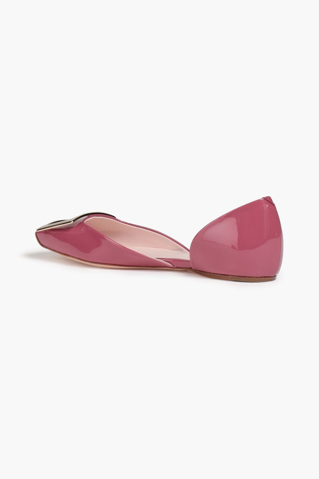 ROGER VIVIER Embellished patent-leather ballet flats