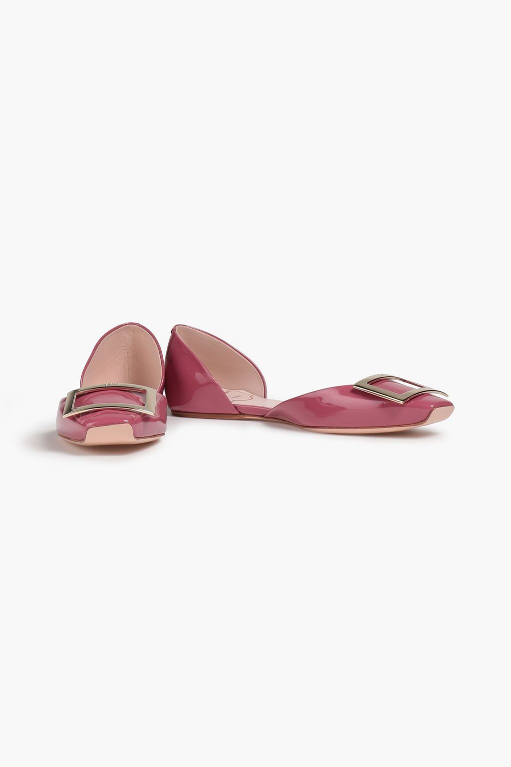 ROGER VIVIER Embellished patent-leather ballet flats