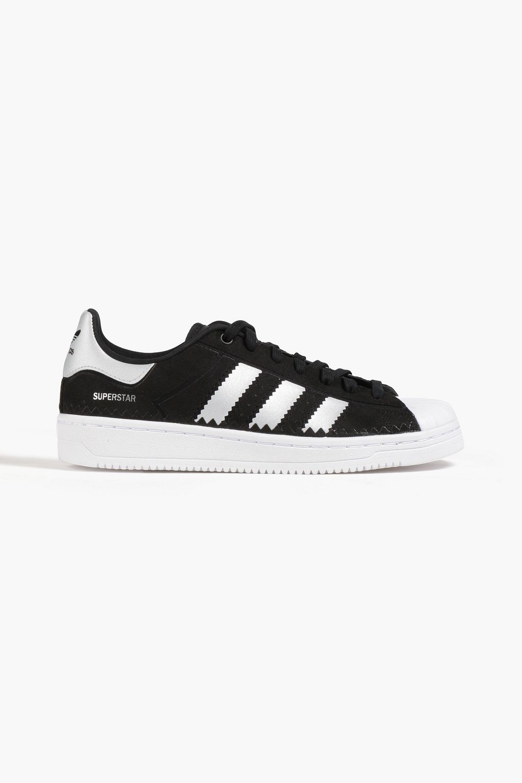 ブラック Superstar フェイクスエード キャンバス スニーカー メタリック Adidas Originals The Outnet