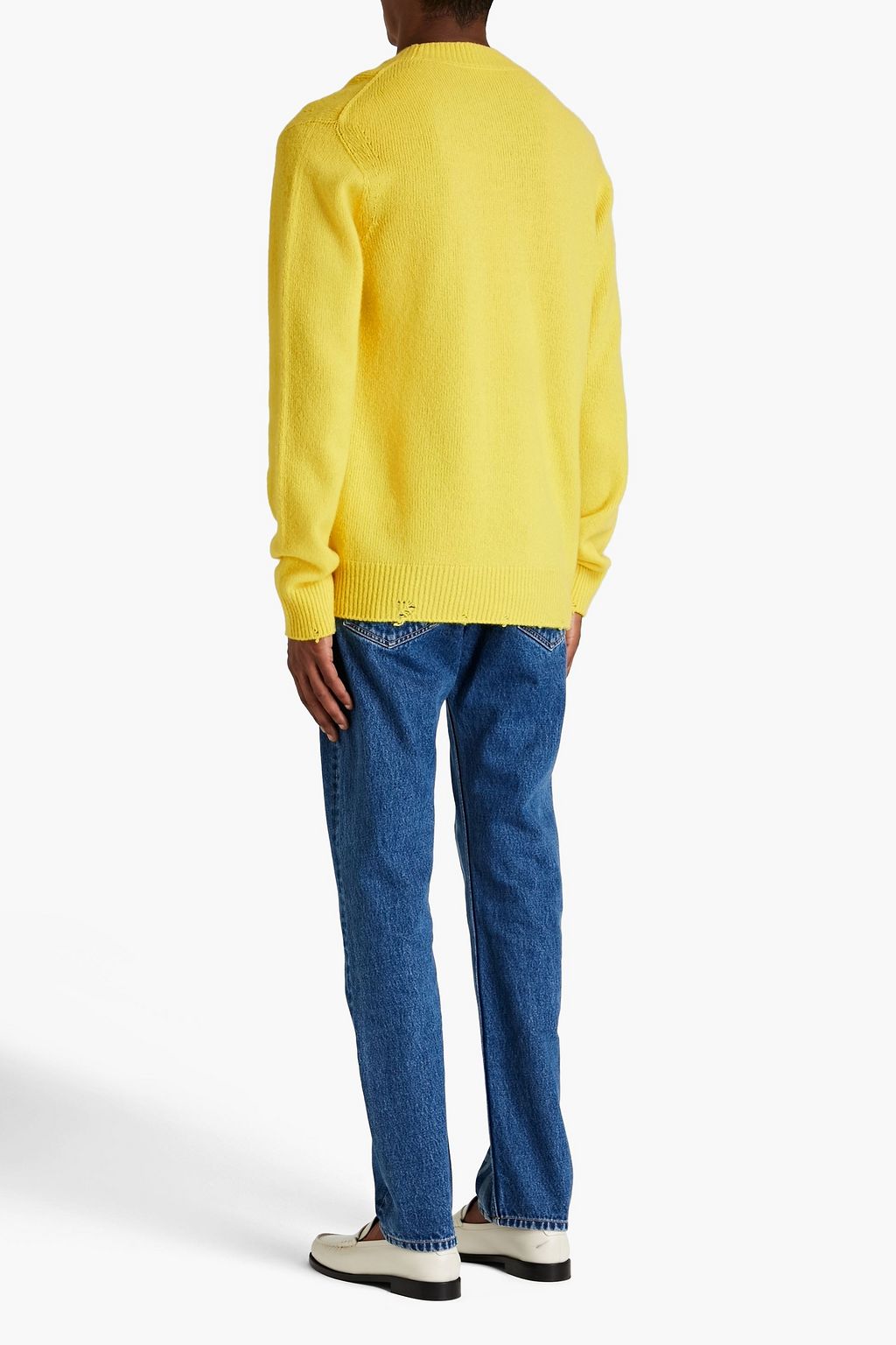 VERSACE Embroidered wool, silk, and cashmere-blend sweater