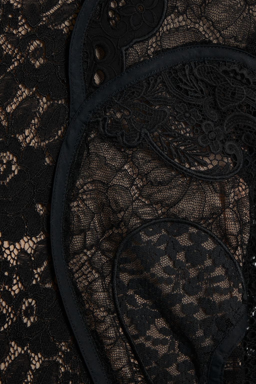 STELLA MCCARTNEY Broderie anglaise-paneled cotton-blend lace mini dress