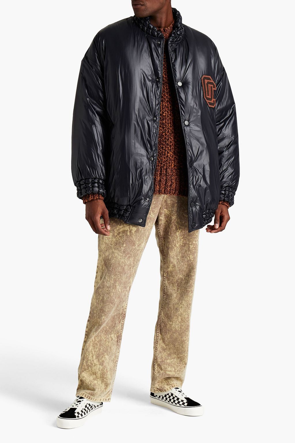 OPENING CEREMONY Oversized appliquéd shell bomber jacket