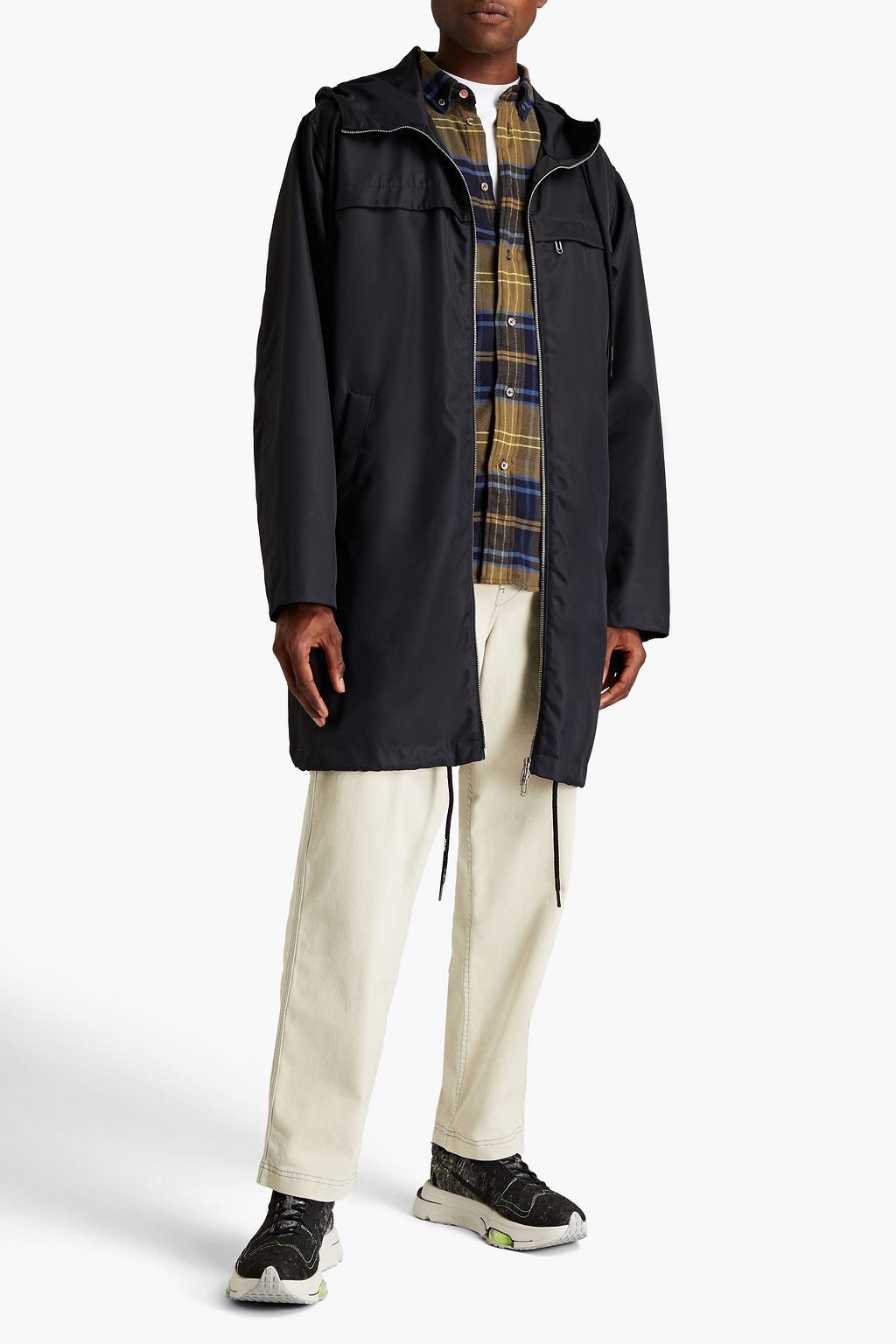 OFF-WHITE™ Regenmantel aus Twill mit Kapuze
