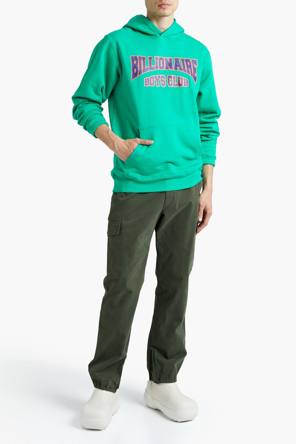 BILLIONAIRE BOYS CLUB Printed French cotton-terry hoodie