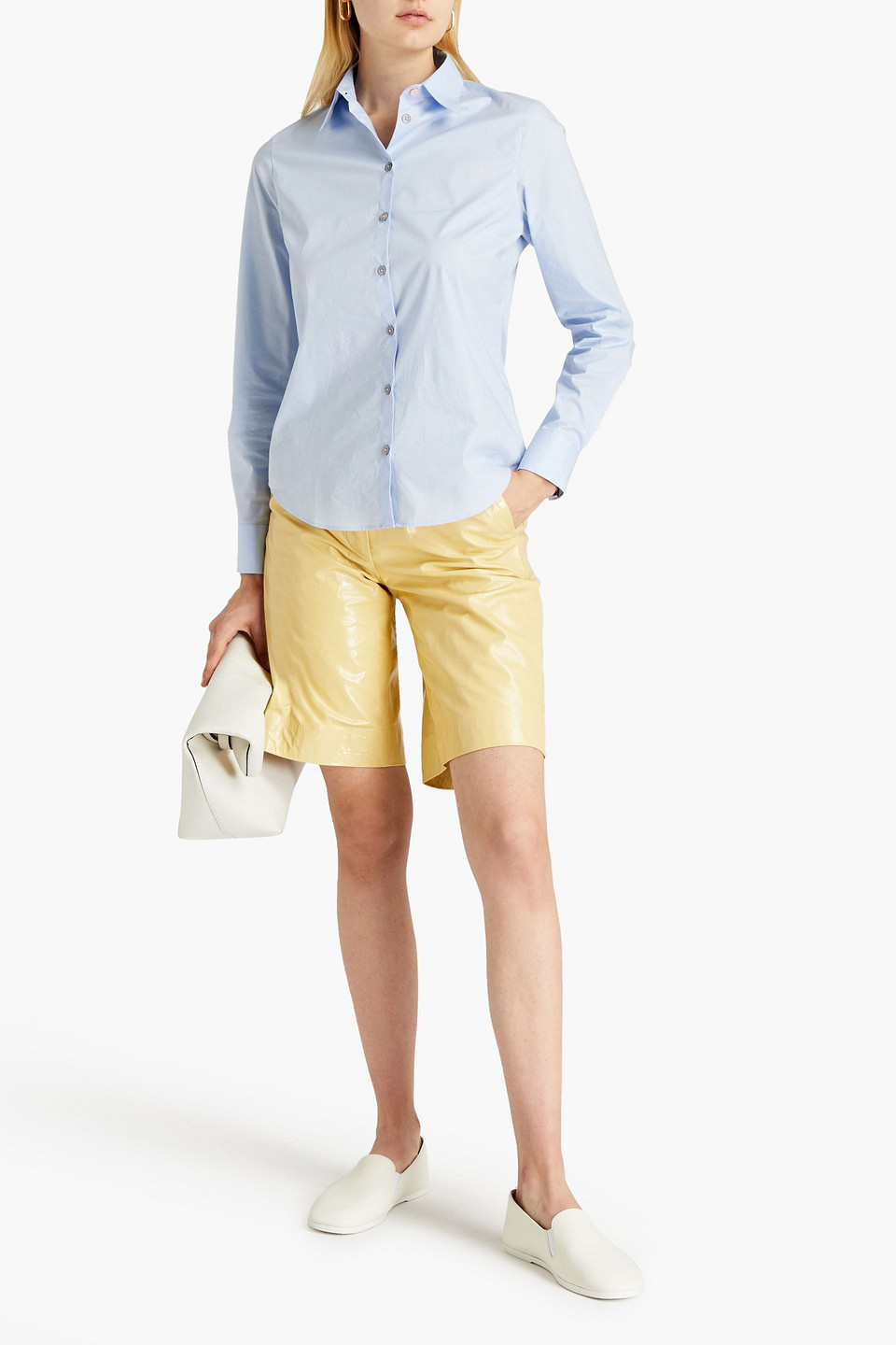 Ps By Paul Smith Pointed-collar Organic-cotton Shirt In Light Blue